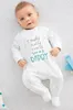 2018 Yeni Bebek Bebek Giysileri Kız Erkek Kıyafetler Bebek Rompers Bebek Giysileri Ben Annemi ve Babamı Seviyorum UNISEX LONDSLEEVED Giyim Set5443494