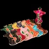 Unique Chinese Ethnic Craft Wine Bottle Cover Clothes Vintage Flower Silk Brocade Dust Bag Bottle Decor Bags Packaging Pouch 2pcs/lot