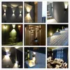 Modern Square Led Wall Light 6W 12W Bedroom Bedside Light Living Room Balcony Aisle Wall Lamp Up and down Light 85-265V