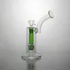 bong glass water pipes colorful water bongs with green inner showerhead bubbler 8.6 inches 18mm Bowl
