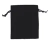 Sacos de jóias de veludo preto bolsas exibição de embalagem para moda presente artesanato brinco anel colar 100 pçs / lote B03215T