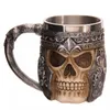 Stanleness 1 PCS!Hollaween Gift Skull Mugs Tasses en acier inoxydable Grave Skull Gobblet Personalités Déscripture de tasse drôle pour la fête Hollaween Vksj