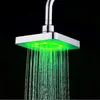 Testa di acquazzone automatica romantica registrabile LED di flusso d'acqua quadrato del bagno di vendita calda per il bagno che spedice liberamente