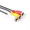2 sztuk / partia Freeshipping 5ft 1.5m Mężczyzna do męskiego USB 2,0 do 3 RCA Audio Video AV Adapter Cable Cord
