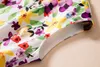 Floral Flower Print Women A-Line Dress With Belt Sleeveless Dresses 04K801