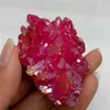 68 gram natuurlijk kwartskristal cluster rose rode engel aura cluster specimen genezing uitgehard voor decoratie3284389