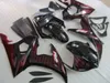 ABS Plastmakare för Yamaha YZF R6 03 04 05 Röda Flammor Svart Fairings Set YZF R6 2003 2004 2005 OT26