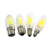 Ampoules LED à Filament haute luminosité Dimmable 2W 4W 6W ampoules LED Filament E27 E12 B22 E14 lampe à Led 120LM W blanc chaud