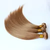 27 miód blondynka Brazylijska dziewicze ludzkie włosy splot proste ludzkie włosy wiązki czystych kolorów włosów wątek 3 pakiety 8296873