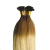 T4/613 100g blonde fusion hair extensions ombre the hair to increase capsule pre bonded Flat-tip 100s 4B 4C ombre human hair