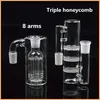 17 "Big Water Bongs Kvinna 18mm Recycler Oil Rigs Bägare Bubbler Triple Honeycomb Perc Glass Pipes Bowl Ash Catcher 18.8mm