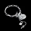 Wholesale - Retail lowest price Christmas gift, free shipping, new 925 silver fashion Bracelet h206