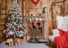 Камин фоны для фотографии деревянный дом зеленый Рождественская елка фон фото красное одеяло фон фото стенд