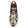 Nieuwe High-end Gold Printing Mannen Schoenen Luxe Mode Mannen Loafers Heren Flats Grootte VS 4-17 Gratis Verzending