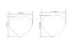 القلب جيب مرآة الفضة مدمجة مرآة مع الراتنج الايبوكسي ملصق diy مجموعة تريل ترتيب 5 قطع / الكثير # M0838