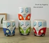 Nieuwe camper van mug cartoon keramische bekers puckator coffer mokken geschenken voor kinderen porseleinen bekers voor koffie kerstcadeau lucky cup