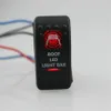 Interruptor de luz led vermelho para carro, controle onoff, iluminado, rocker spst, carro, van, painel, barco, marinho9375002
