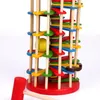Wooden Ladder Knocking Toy Learning Color Touching with ball and hammer training baby wrist power1624512