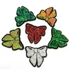 6 kleuren hart licht sequin Iron-On ster vlinder mond Applique Geborduurde Patch-Sequin Hart badge voor clothes251z