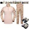 Utomhusstridsklänning Uniform Tactical BDU Set Army Combat Clothing Camouflage US Uniform med Knepad Elbow Pads No05-008