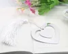 500 sztuk Creative Birthday Wedding Seave Party Prezenty Double Heart Metalowe Zakładki Metalowe Z Tassels Darmowa Wysyłka