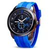 Moda Masculina Assista Novo Luxo Marrom silicone analógico Calendário data Quartz Relógios