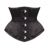 Corset d'entraînement de taille de sablier femmes Sexy 16 os en acier sous le buste taille corsets d'apprivoisement avec broderie de brocart panneaux de hanche taille formateur