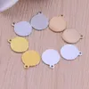 Wholesale Copper Blank Stamping Tags Charms Round 4 colors copper round charm pendant for handmade jewelry DIY parts