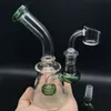 3 Farben Glasbongs Bohrinseln mit kostenlosen 3mmXL dicken Quarz-Banger-Nagel 6 Zoll weiblich 14mm Becher Bong Dab Rigs Wasserpfeifen