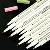 skolmaterial mjuk borste penna sta 10färger box 12 mm metallisk tuschpenna gör själv scrapbooking hantverk konstmärken för pappersvaror