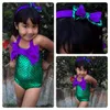 Retail Girls Swimsuit Child Sets Beachwear Kids Bathing Suits Children Swim Suits Children Swimwear with Headband BH17436620548