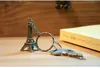 Moda classica francese Francia souvenir Parigi 3D Torre Eiffel modello portachiavi retrò mini metallo Parigi portachiavi portachiavi anello regalo ZA1458