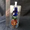 Grand ananas à eau crochet en verre en verre Bongs accessoires