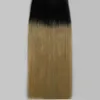 Ombre tape in hair extensions 100g 40pcs Straight #1B/613 tape in human hair extensions Ombre human hair extension blond