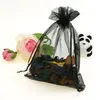 Hela 100pcslot 15x20cm Black Bolsas Regalo Saquinho de Organza Embalagem Bolsas de Organza Saco de Tule Pochette Tulle Bonb2079054