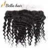 Sale Braziliaanse Diepe Golf 13x4 Oor tot Oor Kant Frontale Sluiting met Baby Haar Pre Geplukt Human Hair Extensions Bella Producten