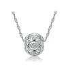 Yhamni Fine Jewelry 100% 925 Sterling Silver Bead Naszyjnik dla kobiet Silver Łańcuchy Oświadczenie Naszyjniki Hurtownie BKN006