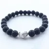 Nouvelle perles de roche de lave 8 mm charms bracelets perles pour hommes, bracelet de brins de pierre naturelle pour femmes, bijoux
