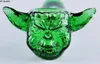 A-38Mini Glass Bowls Joint Size Male Skull Alien Face Shape Glass Bowls Smoking Bowls Adapter for Glass Water Bongs Mix Color Sal