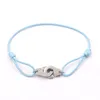 Marque de mode Femmes Amant Bracelet À La Main Corde Chaîne Bracelet Charme Titane En Acier Inoxydable trois cercles Avec Logo