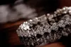 Braccialetti da tennis di cristallo di lusso Austria Austria Shining Crystal autentico 925 ciondoli in argento sterling zircone diamante romano collegamento gioiello bracciale