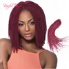 Dropshipping 18" senegalesische Pre-Loop synthetische Flechthaar Häkelhaarverlängerungen burgunderrote Farbe brasilianisches Flechthaar Bouncy Twist