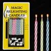 Magic Funny Relighting Candle Joke verjaardagsfeestje kaarsen cake accessoire kerstfeestelijke vakantie bruiloftsvoorraden gunsten