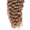 8 Light Brown queratina ponta extensão de cabelo 100gstrands prebonded extensões de cabelo humano I Tip Extensions 100s cabelo encaracolado profundo capsu4660363