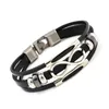 تحديث سوار Linfinity Leathy Bracelet Multilayer Wrap Bracelets Wrist Band Cuffs for Women Men Fashion Jewelry Gift