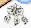 100 stks/partij Vintage Antiek Zilver Dreamcatcher Charms Dangle Hanger Fit Europese ketting Sieraden Maken diy