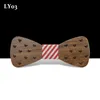 Baby Wood Bowtie 8 style Handmade Vintage Traditional kid Bowknot neck tie finished product Wooden Bow tie 9*3.5cm