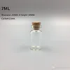 7 ml 22x40x12mm Kleine Mini Clear Glass Flessen Kruiken met Cork Stoppers / Message Bruiloften Wens Sieraden Party Gunsten