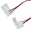 10mm 8mm 2 pin tek renkli 5050 LED şerit konnektör LED PCB konnektörü ile bağlantı kablosu 295s