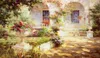 Fantasy Garden Oil Painting Wall Background Modern Wallpaper för vardagsrum